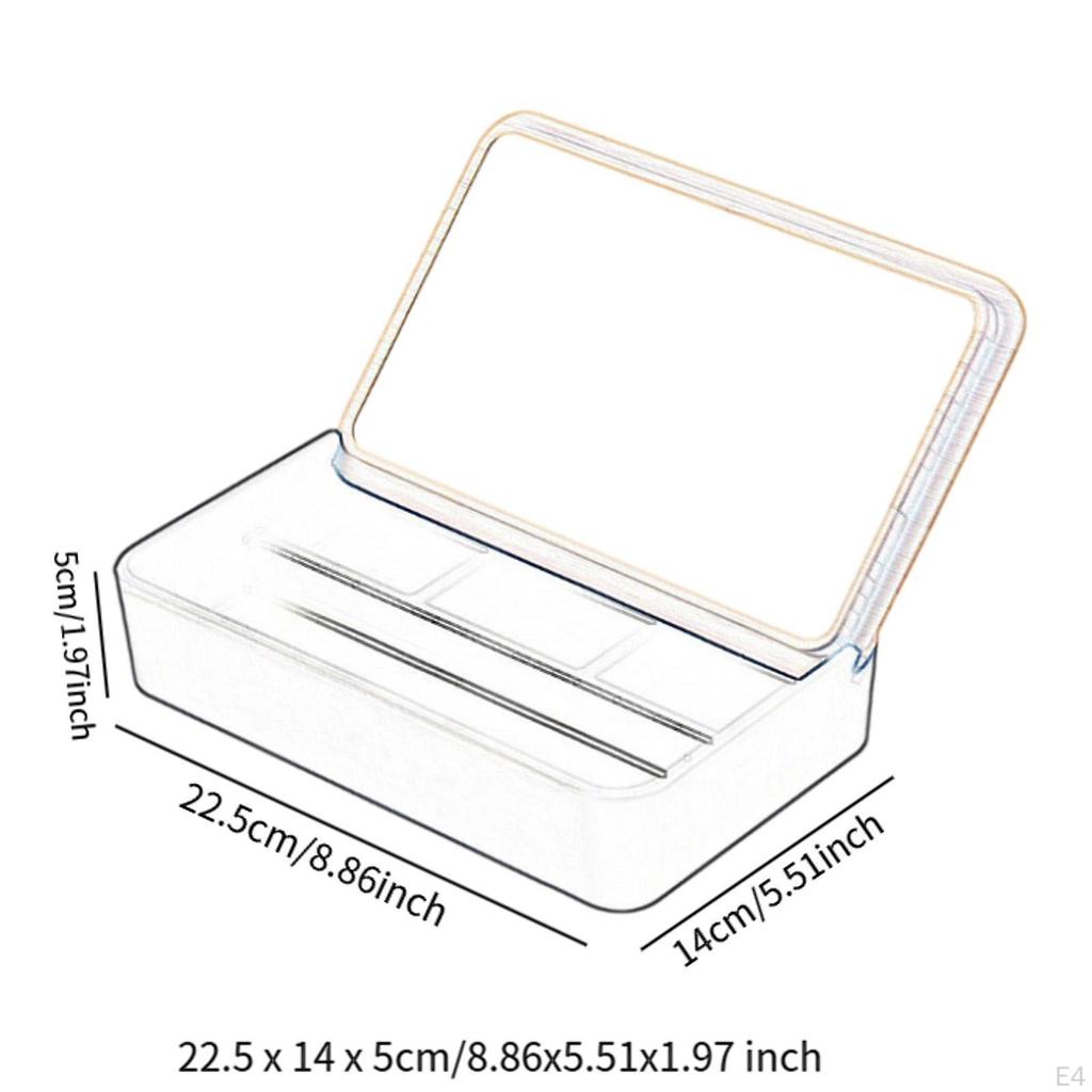 Display Case Jewelry Box Dustproof Bracelets Earrings Storage Organizer Tray for