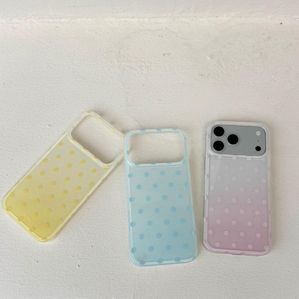 Summer Gradient Polka Dot Case for iPhone 17/16/15 Pro Max/14 Pro