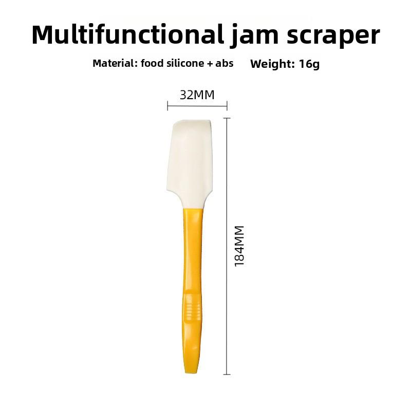 

2 в 1 Новый силиконовый многофункциональный мягкий скребок для джема и выпечки жёлтый