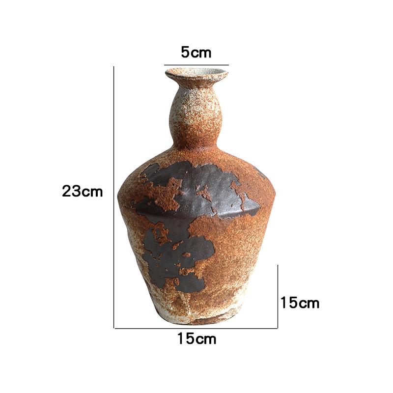 

Retro Wabi-Sabi Zen Pottery Vase for Home and Hotel Decor
