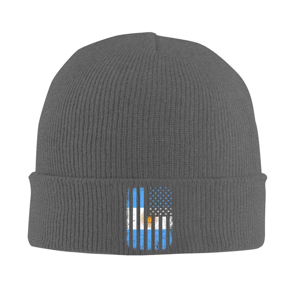 Argentinian American Flag Argentina Knitted Hat Womens Unisexs Beanie Winter Hat Warm Caps