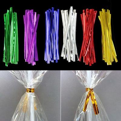 800PCS Ligation Wrapping Baking Cellophane Bag Twist Ties Pack Sealing Metallic Wire