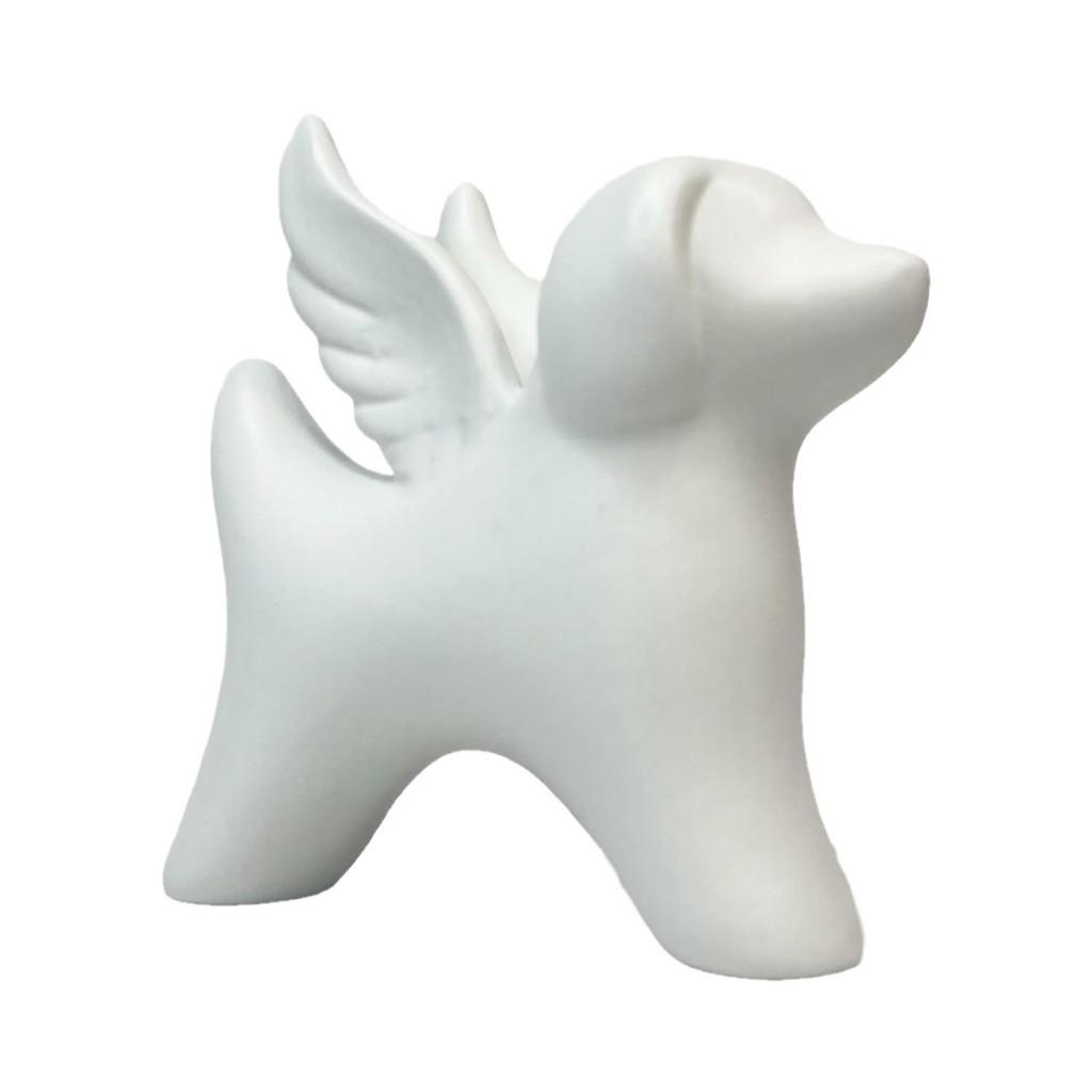 Charming Angel Wings Dog Statue Resin Decorative Art Piece For Home And Garden