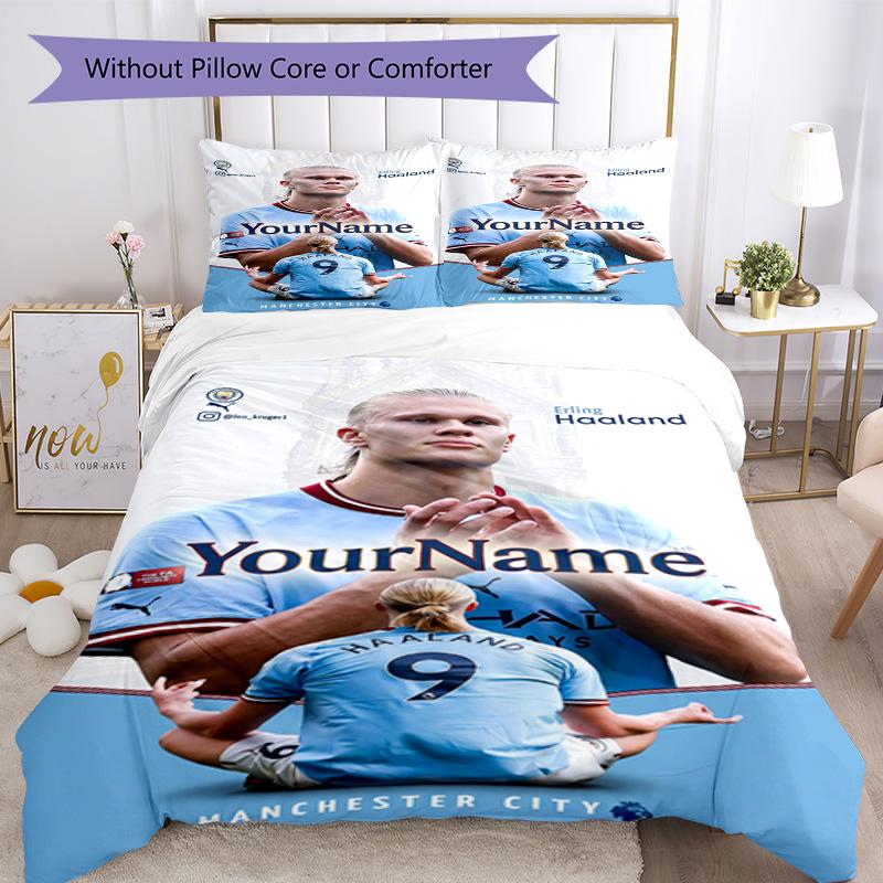 Haaland 95 Customize your name Bedding Set Breathable Duvet Cover with Pillowcases Home Decoration Birthday Gift