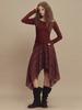 Cecese Bohemian Lace Cut Skirt Burgundy