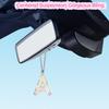 A Shape Bling Crystal Pendant Car Accessories for Women, Hanging Cute Rhinestone Rear View Mirror Accessories, Charm Interior Car Decorations for
