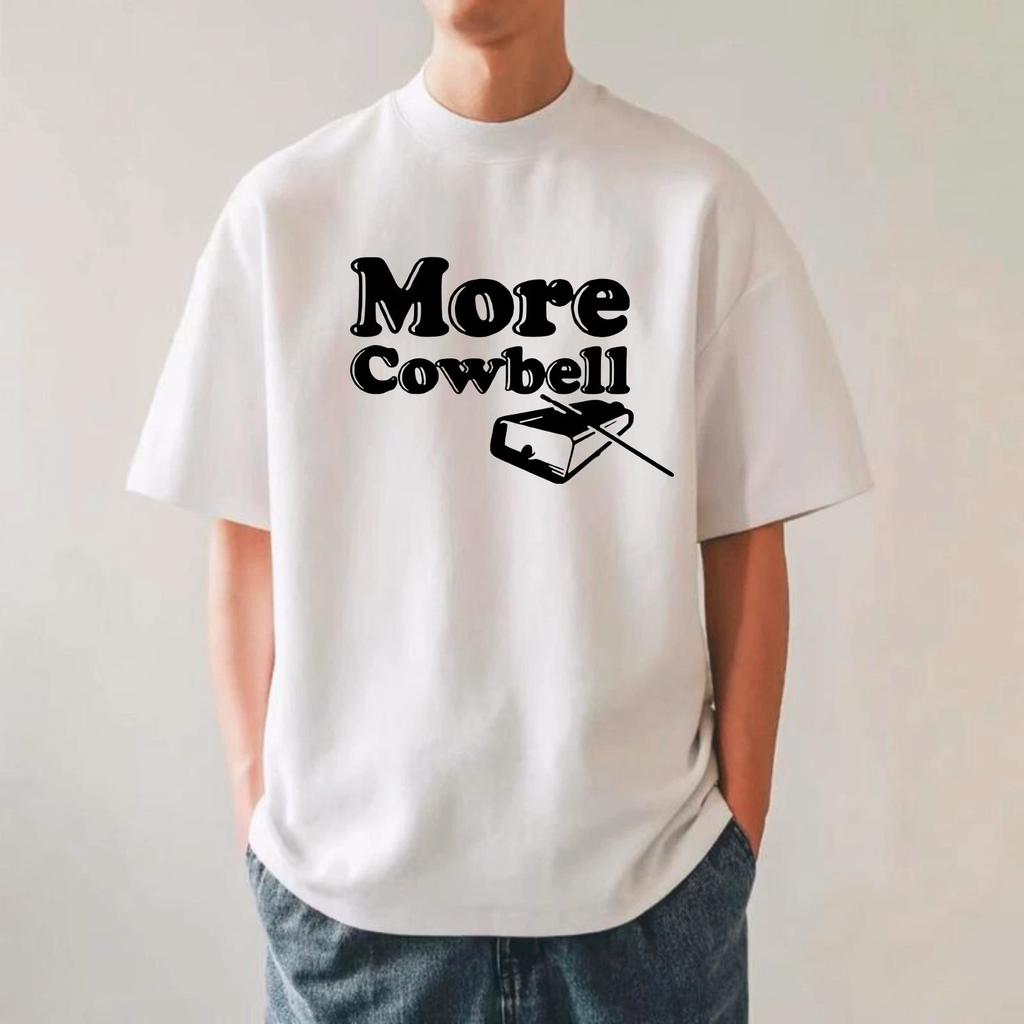Vintage Style More Cowbell T-Shirt, Musician Humor Sarcastic Quote Adult Tee
