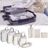 8 Pcs Compression Packing Cubes Toiletry Bag Space Saving Expandable Pack Organizer for Family