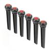 6Pcs Black Guitar Bridge Pin Kit Decorative Robust Clarity Increasing Guitar Bridge Pin Replacement Red Head Type