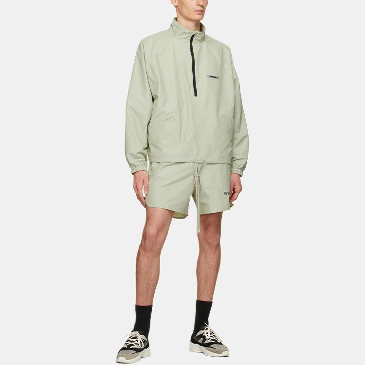 Fear of God Essentials FW20 Half-Zip Track Jacket Sage Men's FOG-FW20-191