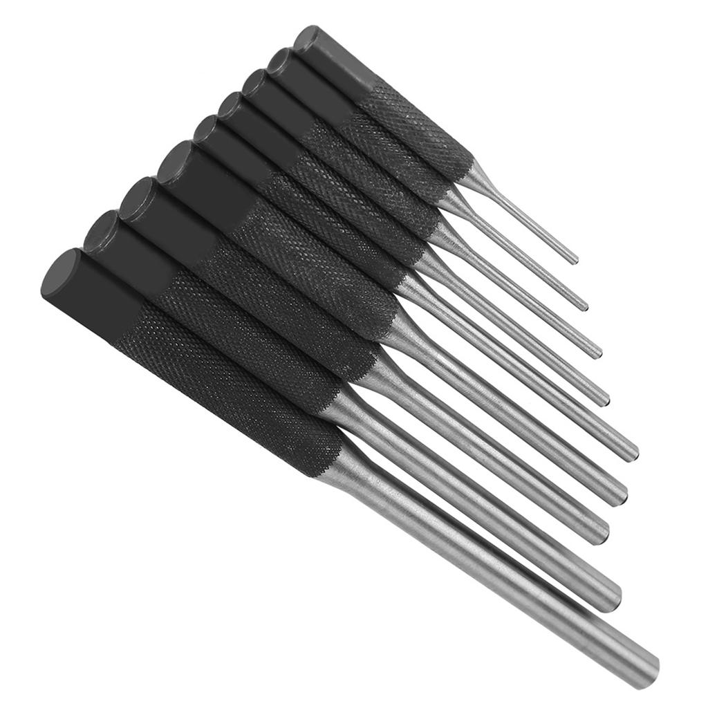 9PCS Durable Steel Roll Pin Punch Set Mechanics Professional Tool Kit