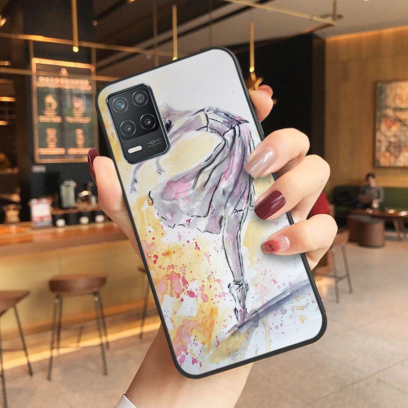Aquarellmalerei Ballettmädchen Muschel Handyhülle Für oppo Realme 8Pro 6 6i 7pro 9i 9pro C11 C21Y C21 C25Y C25S C3 Q3S XT Hüllen