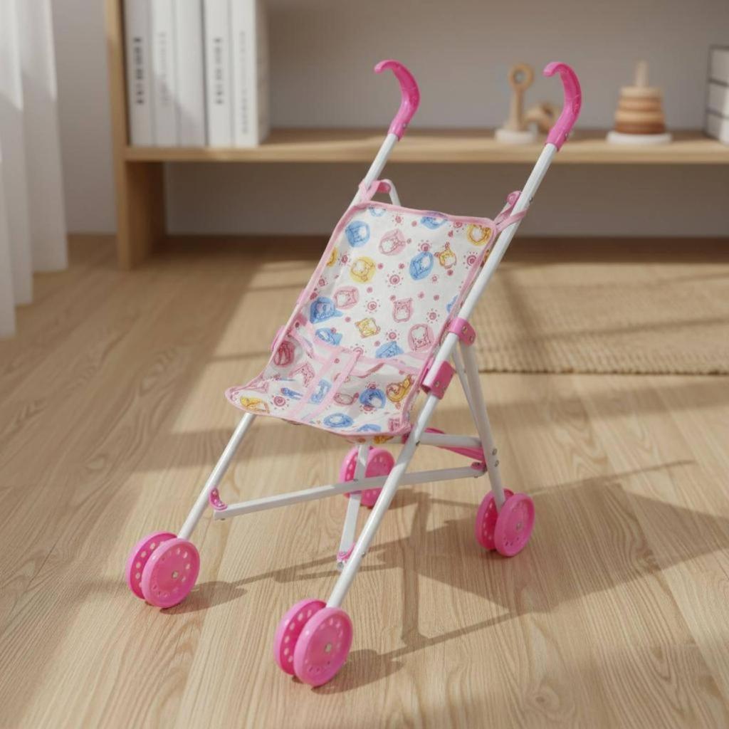 Children Stroller Portable Toy Pram Dollhouse Miniature Accessories Role Play