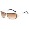 Fashion Square Hollow Frame Y2K Sun Glasses Edge Cut Personality Versatile Sunglasses Female Street Shooting