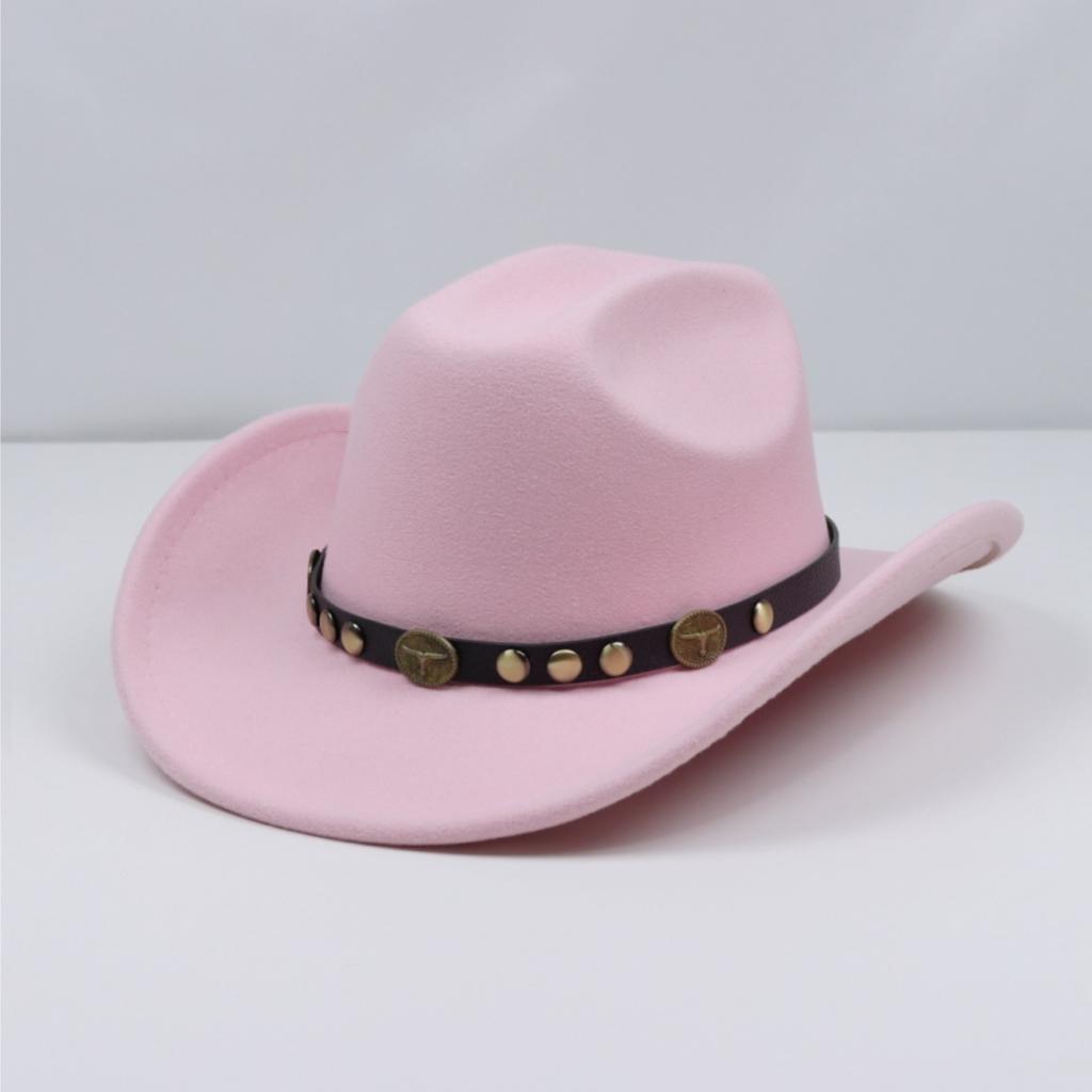 Ethnic-style fedora, western cowboy hat, Tibetan-style performance hat, woolen mid-brimmed European and American retro woolen hat