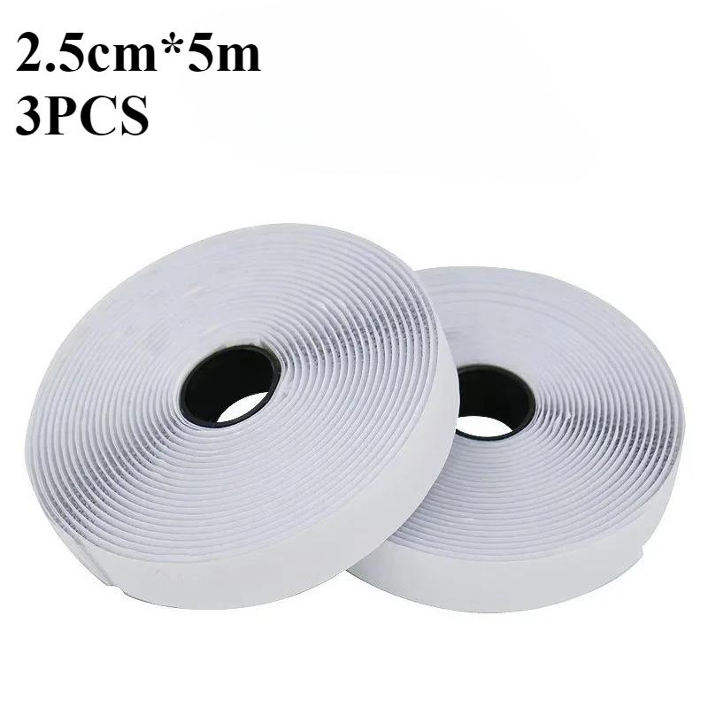 5M Strong Self-adhesive Hook and Loop Fastener Strip Magic Nylon Sticker Scratch Tapes with Glue Strap for DIY Craft 20-50MM