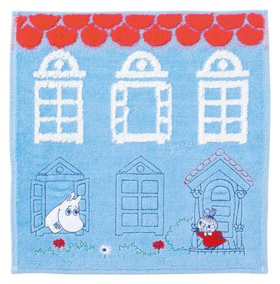 Marushin Moomin Little My Hand Little My In Front of the 1405013600 Towel, 25x25cm, House, 100% Cotton, Appliqué Embroidery,