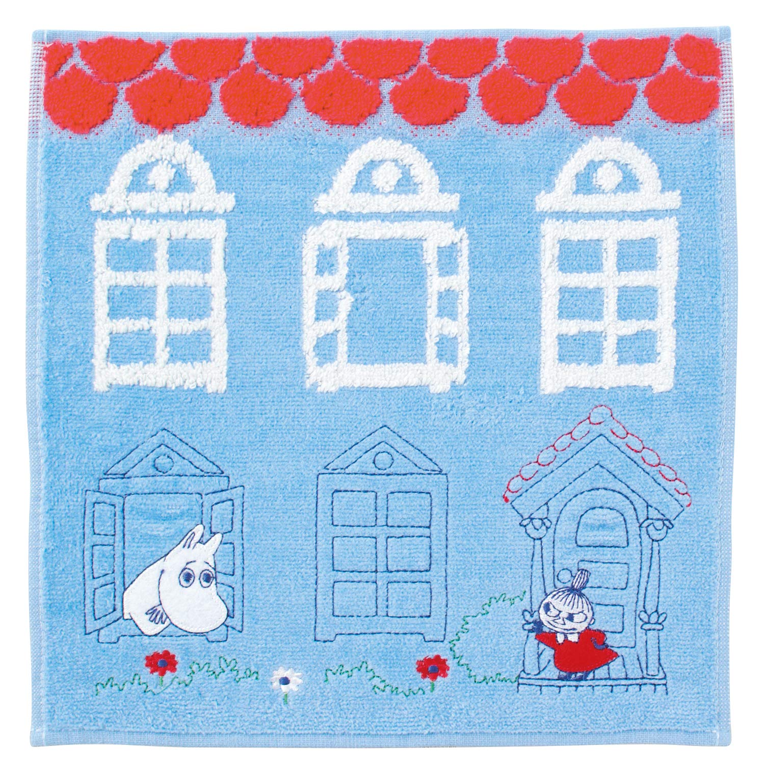 

Marushin Moomin Little My Hand Little My in Front of the 1405013600 Towel, 25x25cm, House, 100% Cotton, Appliqué Embroidery,