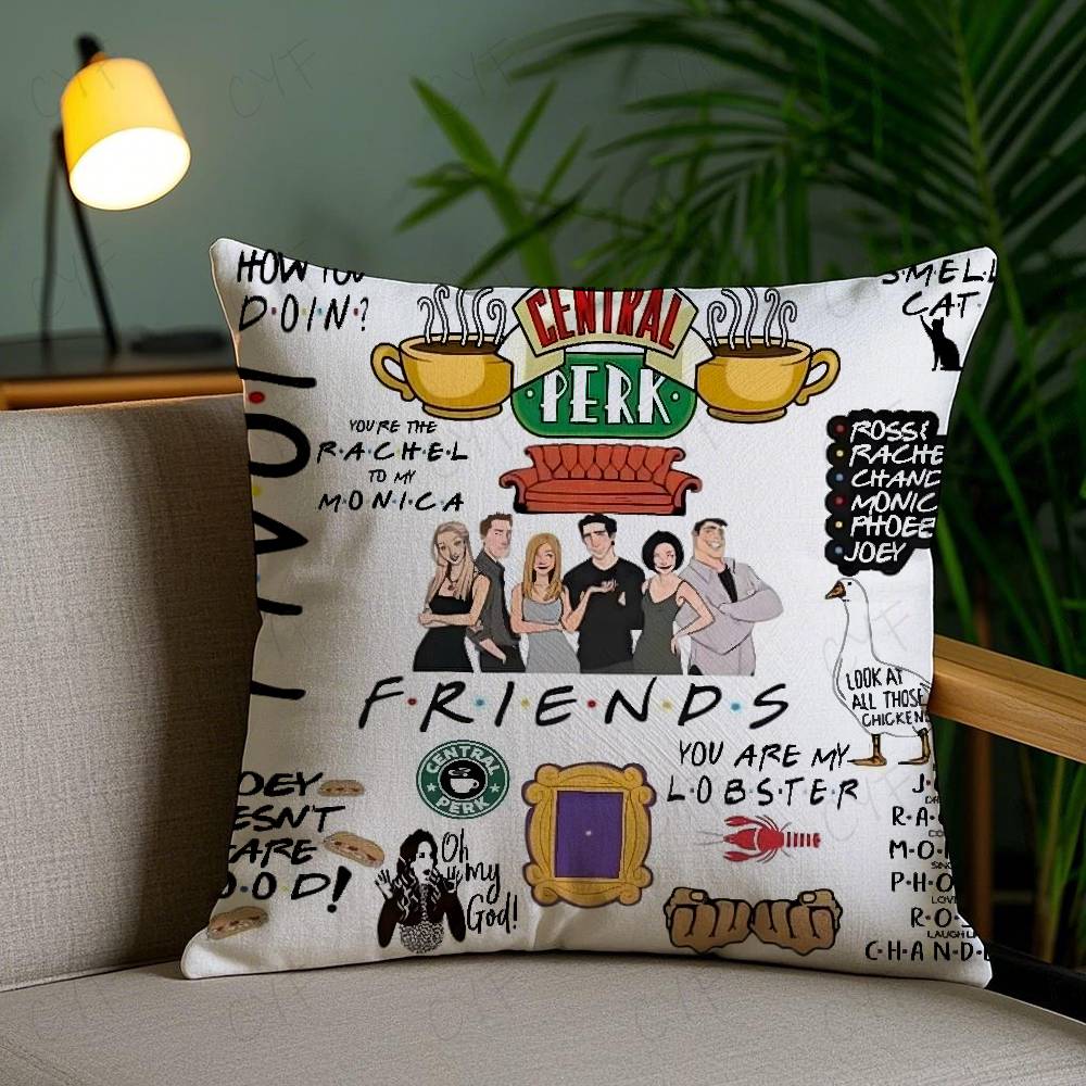Classic F-Friends Tv Show Pillow Case Custom Printed Brushed Fleece Pillow, Baby Skin-Touch, Eco-Friendly Dye-Sublimation Cushio