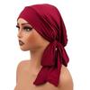 Comfortable Breathable Base Cap Solid Color Hijab Cap New Headscarf Hat  for Muslim Women