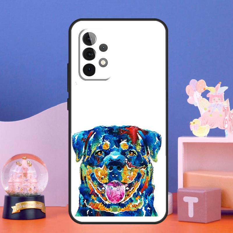 

Cartoon Rottweiler Dog Case For Samsung Galaxy A54 A34 A14 A15 A35 A55 A16 A26 A36 A56 A52 A12 A32 A13 A33 A53 A17 Samsung A25
