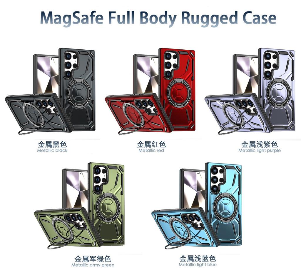 Phone Case for Samsung Galaxy S25 FE S26 Ultra S24 S23 S22 Plus A17 A07 A26 A36 A56 A06 A16 Magnetic Kickstand Protective Cover