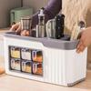 Kitchen Spice Rack Plastic Floor Spice Storage Rack Multifunctional Knife Rack Oil And Salt Sauce And Vinegar Organising Storage Racks