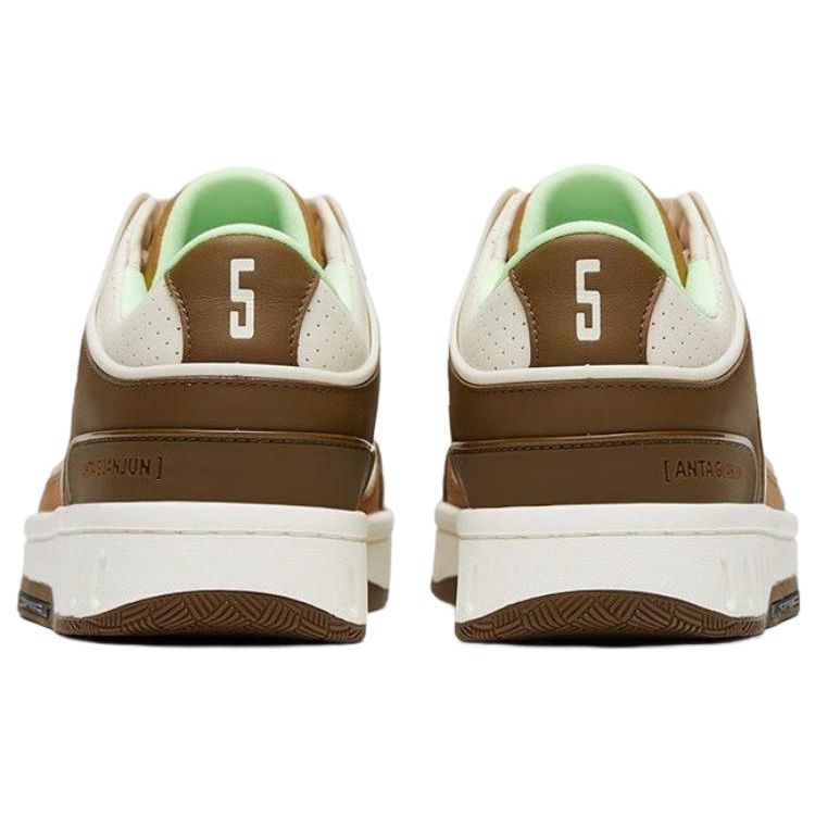 Anta Champion All-Weather Series Non-Slip Shock Absorption Low-Top Sneakers Men Sneakers Brown Yellow White 112318011A-3