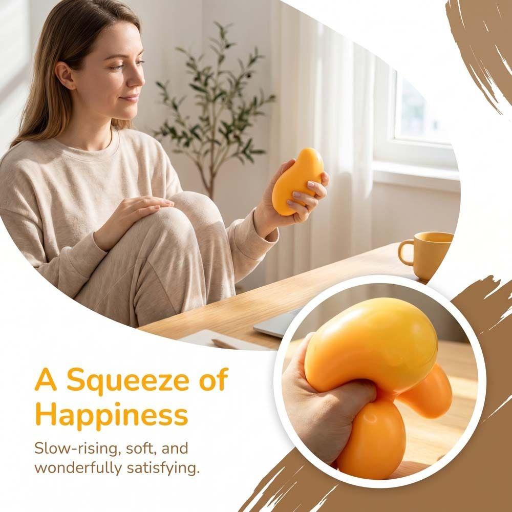 Fast Rebound Mango Squishy Toy Realistic Simulation Fruit Pinch Mango Squeeze Model Classroom