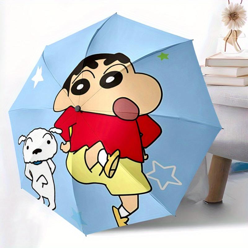 1pc Crayon Shin-chan Automatic Opening/closing Umbrella, Compact Travel Umbrella - - Festive Accessory, Sturdy Ribs Y250807073