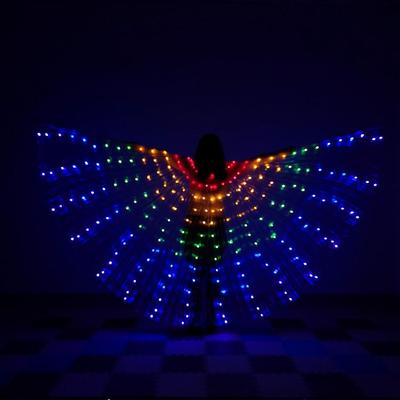LED Luminous Rainbow Butterfly Belly Dance Wings