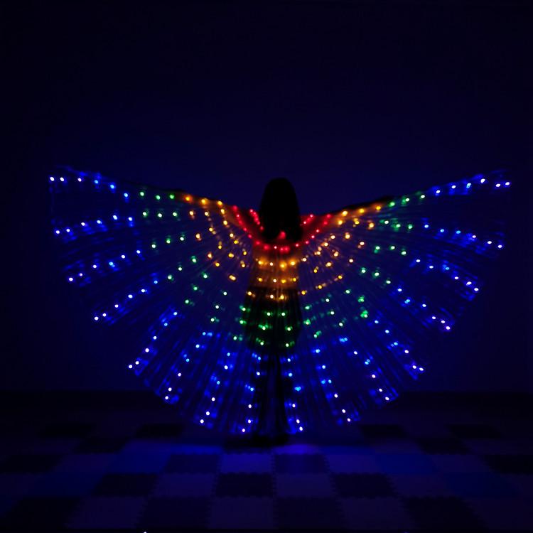 LED Luminous Rainbow Butterfly Belly Dance Wings