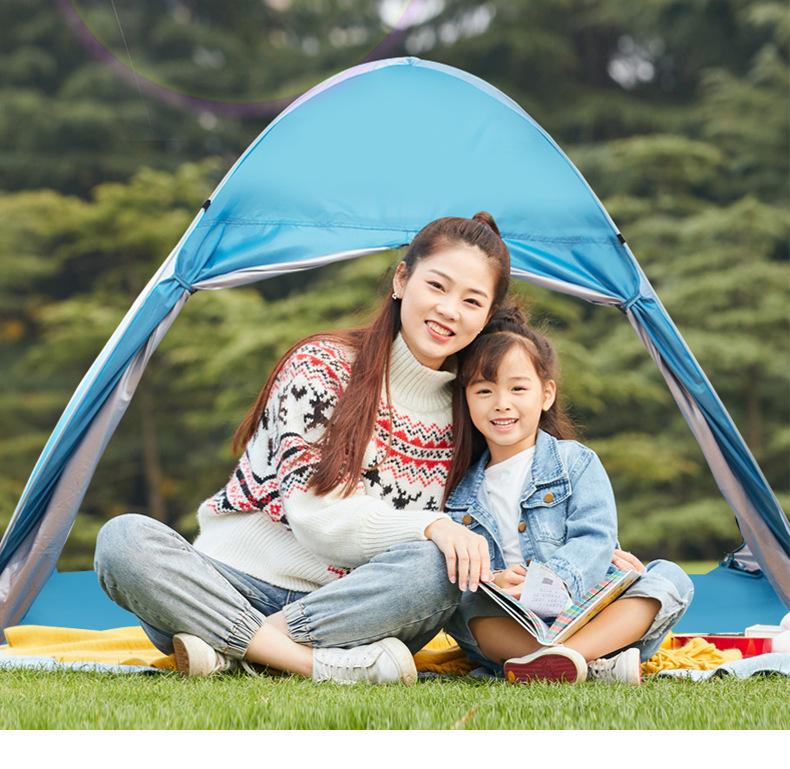 Automatic Double Person Tent with Sunshade & Easy Setup for Beach, Park, & Fishing