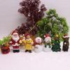 1pc Christmas Snowman Bear Gift Bag Santa Claus Miniature Landscape Garden Resin Ornament