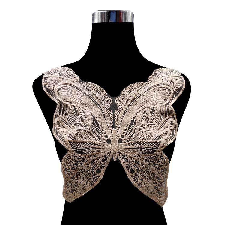 Polyester silk embroidery corsage, net bottom embroidery collar, butterfly collar DIY lace accessories