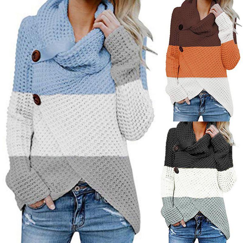 Chic Women Long Sleeve Casual Knitted Sweater Jumper For Fashion-forward Looks