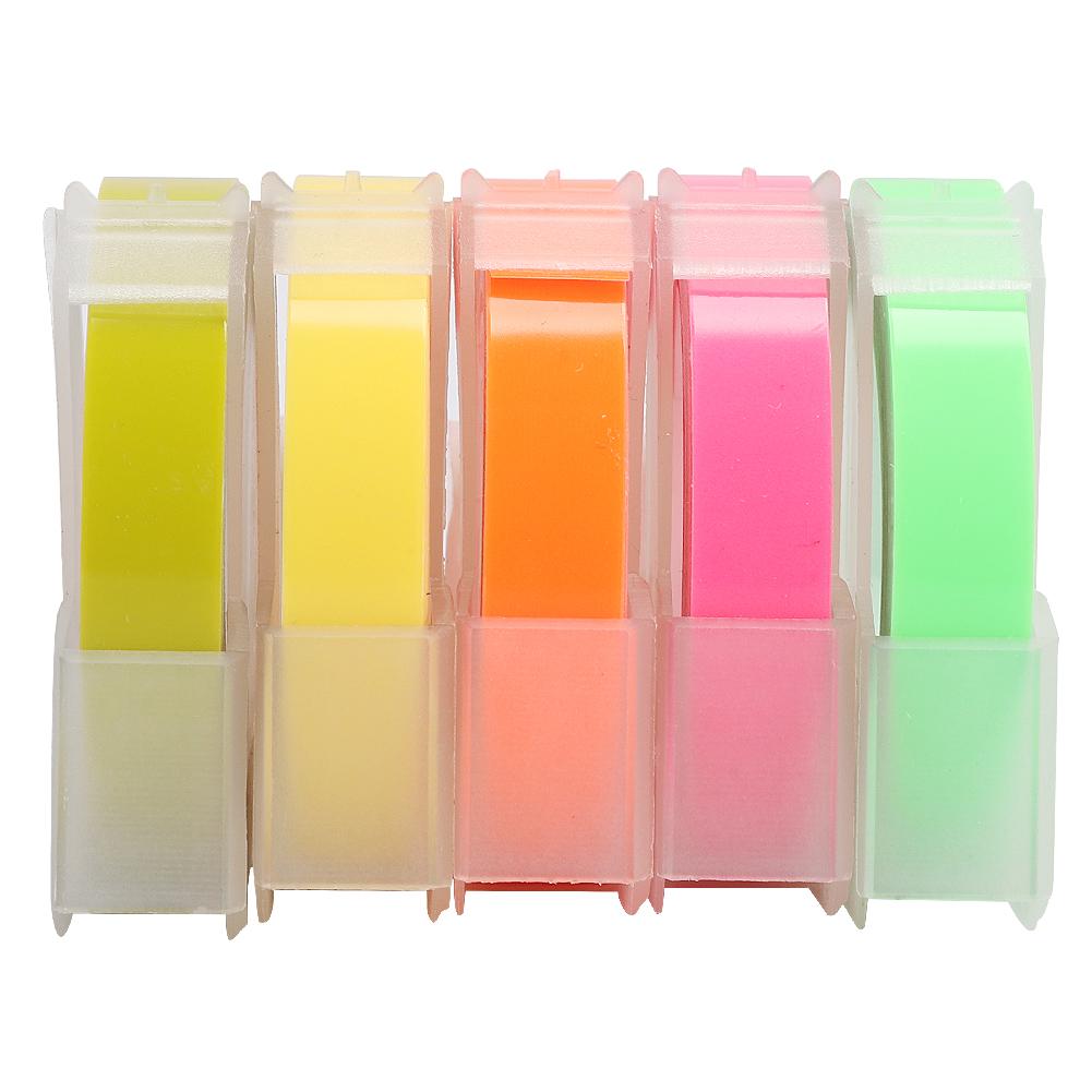 

5 Pcs Embossing Tape Manual 3D Decorative Manual DIY PVC Label Maker Tape 9mm 3metersB Set