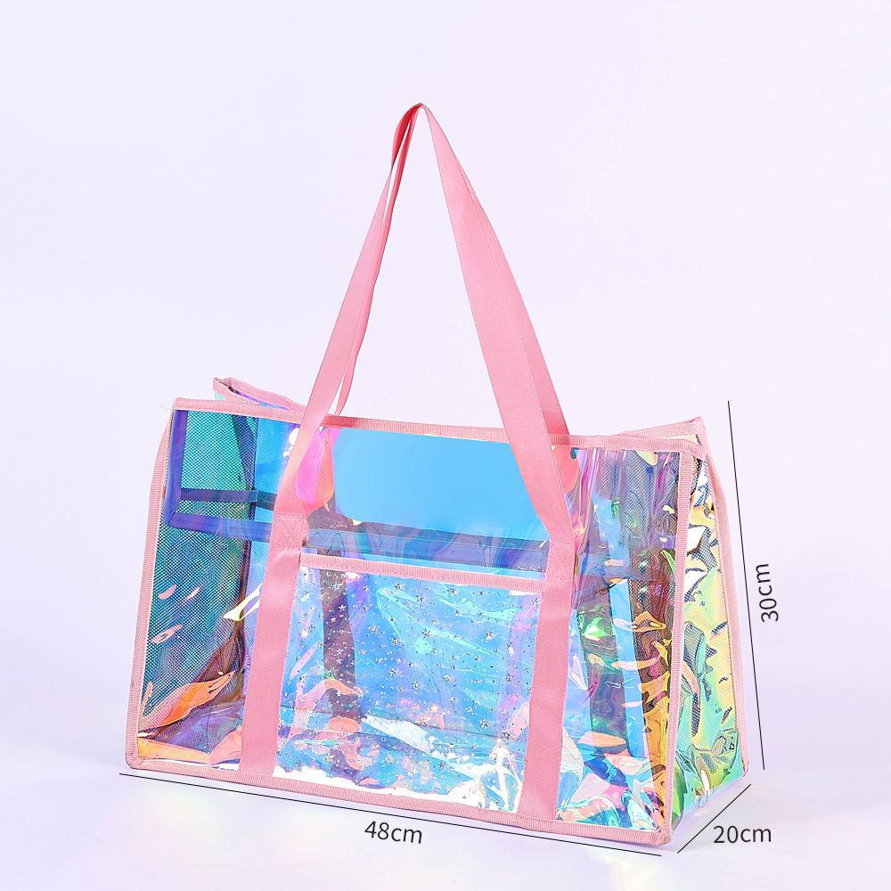 Laser Schultertasche irisierend farbene Handtasche blendende TPU Schultertasche Strandtasche