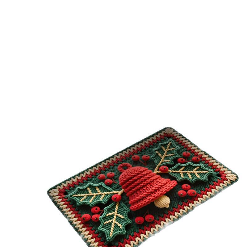 Christmas Festive Atmosphere Doormat Stain-Resistant & Non-Slip Entrance Hallway Mat Bathroom & Toilet Rug Home Decor