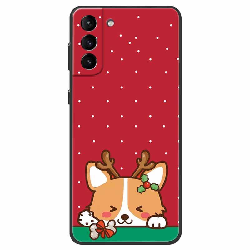 Christmas Case For Samsung S21 Plus Case S21 FE Silicone Soft TPU Cover for Samsung Galaxy S21 / S21 Ultra FE + 5G Case New Year