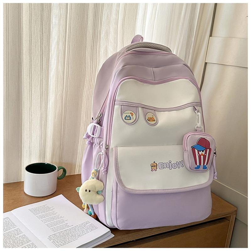 The new schoolbag is high-value, fresh and sweet, candy-colored backpack, lightweight and large-capacity backpack for junior high school students.