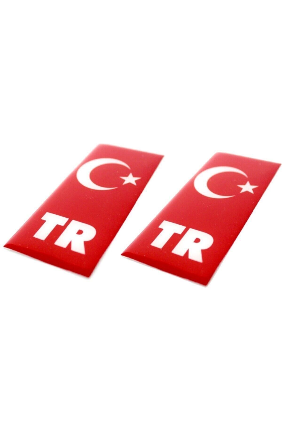 

Türk Bayrağı Plaka Damla Sticker Su Geçirmez Solmaz 2 Adet