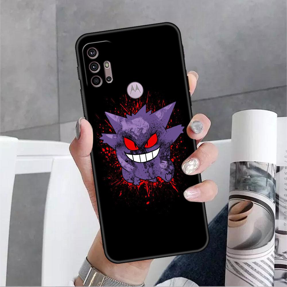 

Чохол для Motorola G60 G30 G22 Edge 20 Lite G31 One Fusion G9 G8 G60s G51 G71 G52 G200 G50 Soft Phone Cover Pokemon Gengar Cool Moto One Fusion