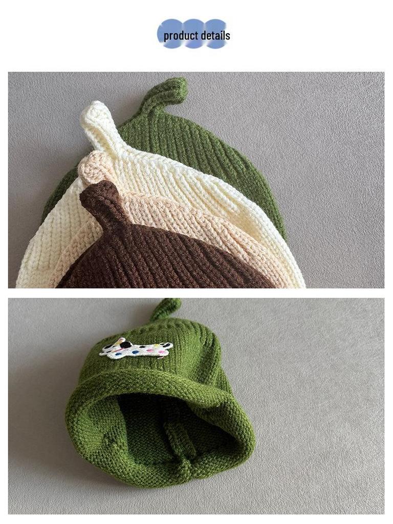Adorable Infant & Toddler Wool Hat - New Autumn/Winter Style for Boys & Girls, Pacifier-Friendly, Warm, Perfect for Small Month Olds