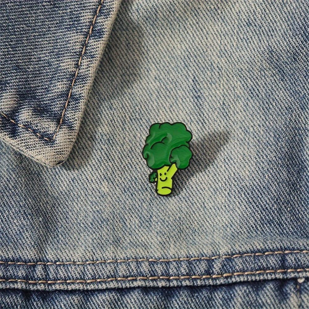 [Cartoon Broccoli Enamel Pin] Cartoon Broccoli Enamel Pin Decorative Brooches Ornaments Lapel Bag Badges Jewelry Gifts Pin