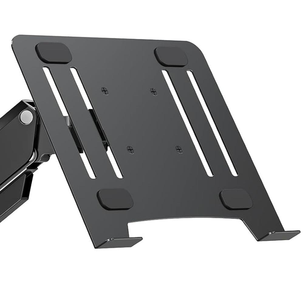 Dual Monitor Stand with C Clamp Grommet Mounting Base Holds Up To 19.8lbs Expandable Display Bracket for Home Office