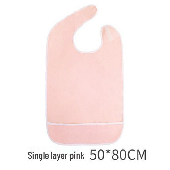 Waterproof Adult Bib with Pocket & Towel - Leak-proof, Stain-Resistant, Wash-Free Model