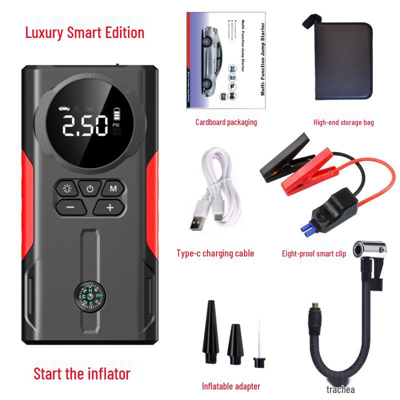 

12 В Многофункциональный автомобильный пусковое устройство и воздушный насос Power Bank