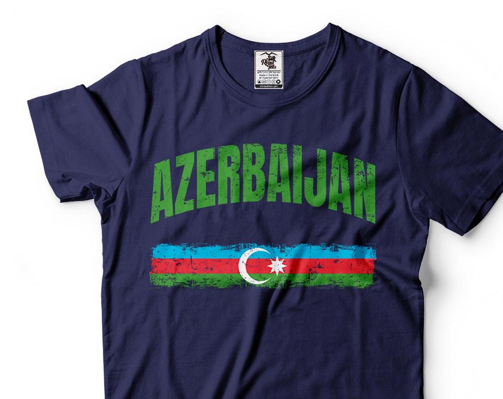 Maglietta con bandiera dell'Azerbaigian: Maglietta Patriottica dell'Azerbaigian