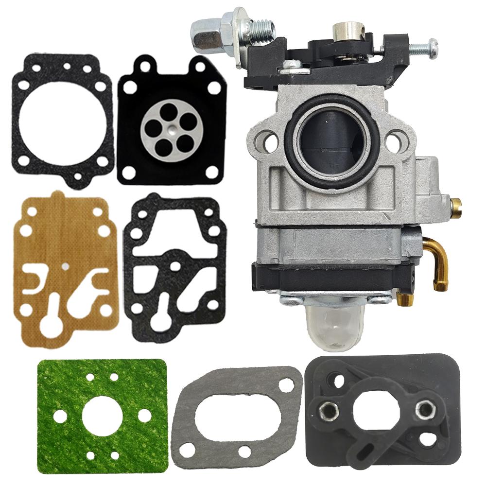 Carburetor Rebuild Repair Kit Carburetor with Screw Intake Pipe with Gasket for Grass Cutter Engine 40-5 44-5 Tool Accessories